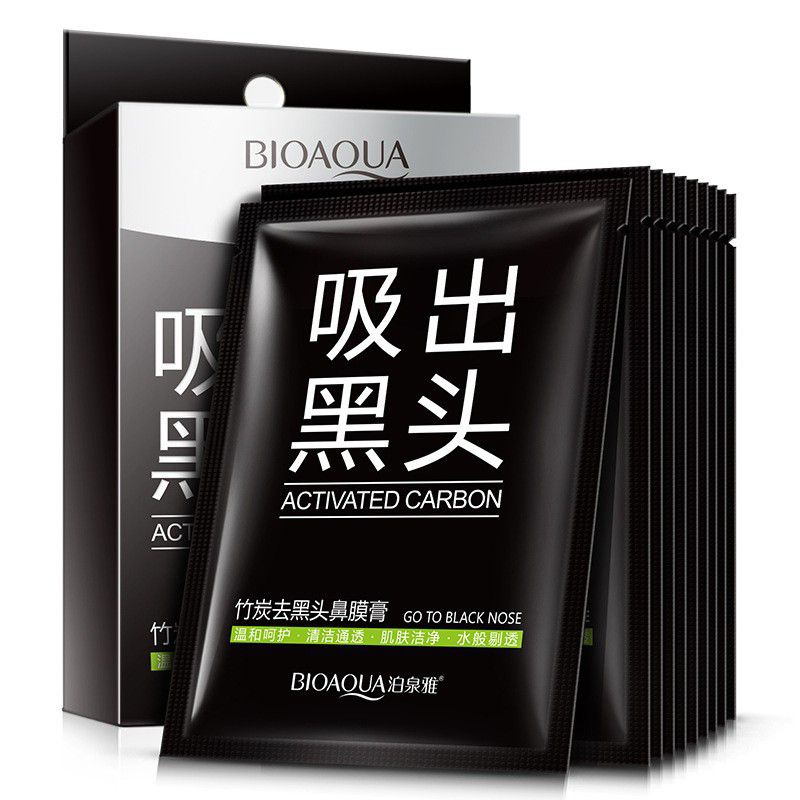 Hộp 10 gói lột mụn đầu đen Bioaqua 60g