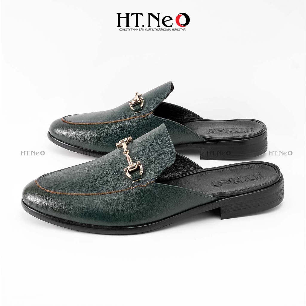 Giày sục nam - Sục nam da HT.NEO Da bò nguyên miếng, Đế phíp gỗ. THIẾT KẾ SANG TRỌNG, LỊCH LÃM, ĐẲNG CẤP PHÁI MẠNH