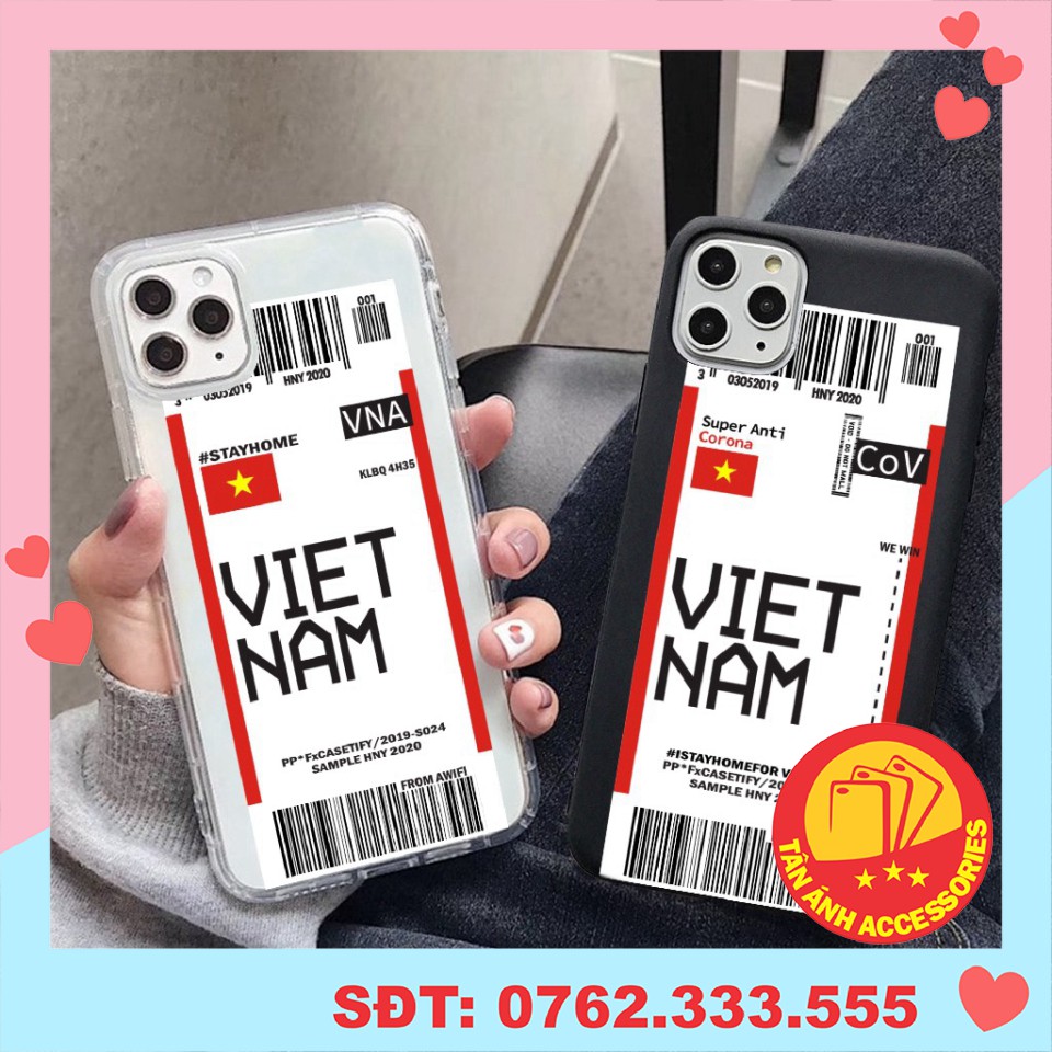 Ốp iphone - Ốp lưng Ticket Vn win trơn 5/5s/6/6s/6plus/6s plus/7/8/7plus/8plus/x/xs/xs max/11/11promax-4G TA88