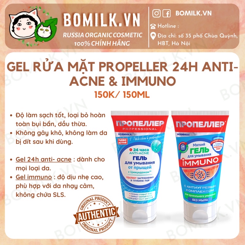 Gel rửa mặt Propeller 24 giờ Anti-acne