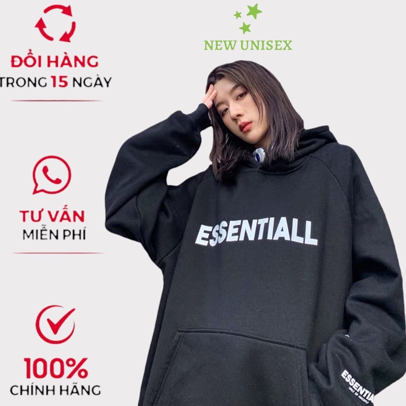 Áo Khoác Hoodie Nỉ Có Mũ Form Rộng ESSENTIALS Unisex Nam Nữ Ulzzang TP652 [NewUnisex]