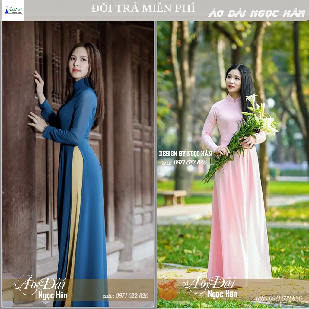 Áo Dài Nữ Truyền Thống 4 Tà Lụa Chifon A18