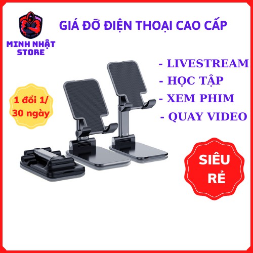 Giá đỡ điện thoại ipad gấp gọn đa năng livestream selfie chất liệu nhựa cao cấp