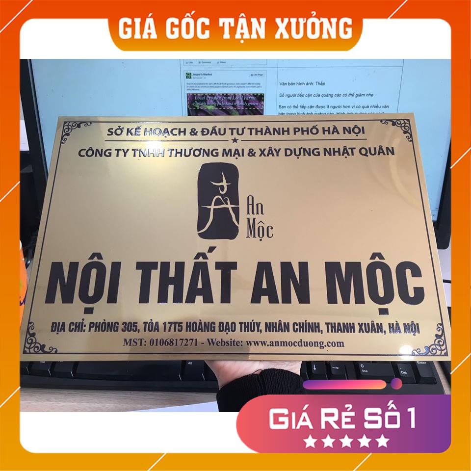 [Bảng hiệu Tên Công ty] Gia công sản xuất Biển, Bảng công ty uy tín giá rẻ tại Hà Nội.