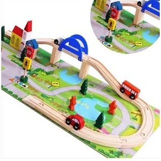 Bộ đồ chơi mô hình cho bé💖 FREESHIP Từ 250K 💖 BỘ GHÉP MÔ HÌNH GIAO THÔNG THÀNH PHỐ BẰNG GỖ