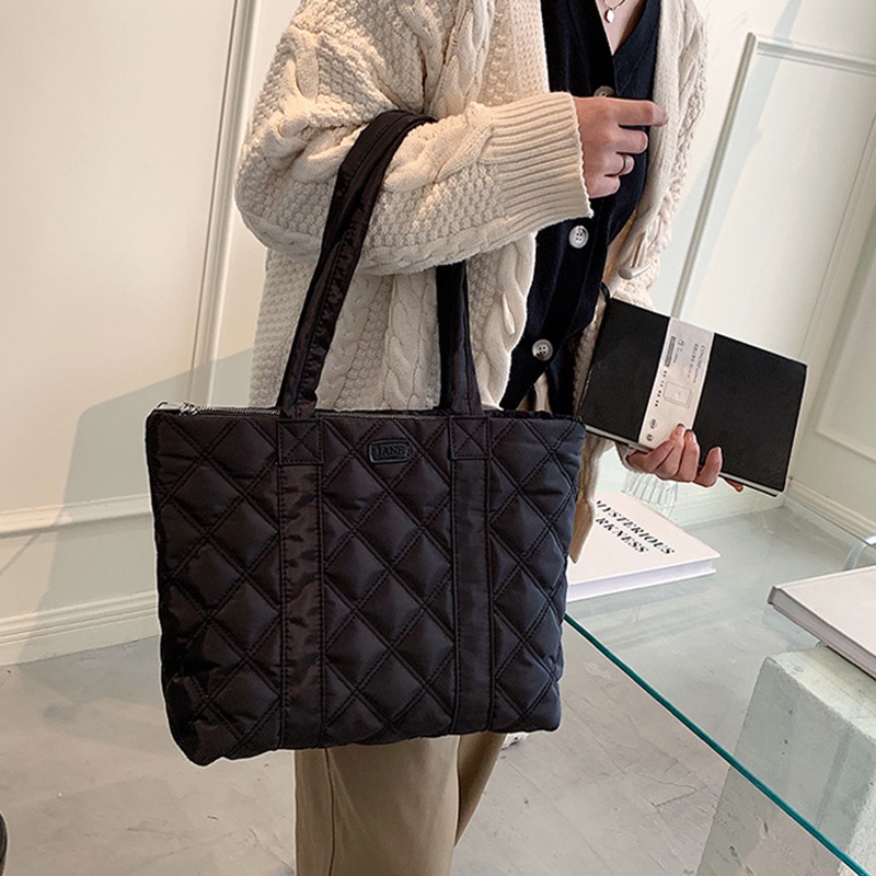 Túi đeo vai IELGY sức chứa lớn màu trơn phong cách Hàn Quốc thời trang đơn giản dành cho nữ