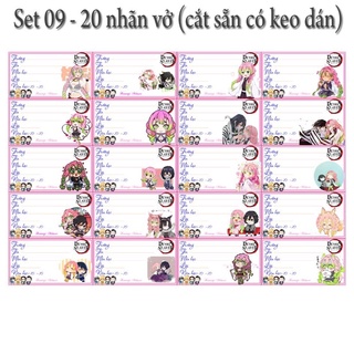 16-40 nhãn vở kanroji mitsuri luyến trụ khác nhau/ nhãn vở anime kimetsu no yaiba mitsuri