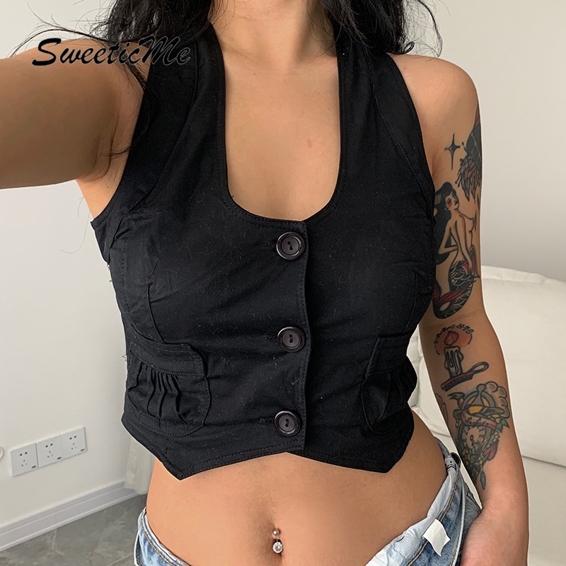 Áo Tank Top Dáng Ôm Cổ Tròn Thời Trang   Dành Cho Nữ