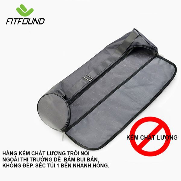 Túi Đựng Thảm Cao Su Pu TPE 4-6mm Tập Yoga Gym 2 Lớp Siêu Bền Chống Nước Cao Cấp Có Ngăn Nhỏ Để Điện Thoại Chìa Khóa