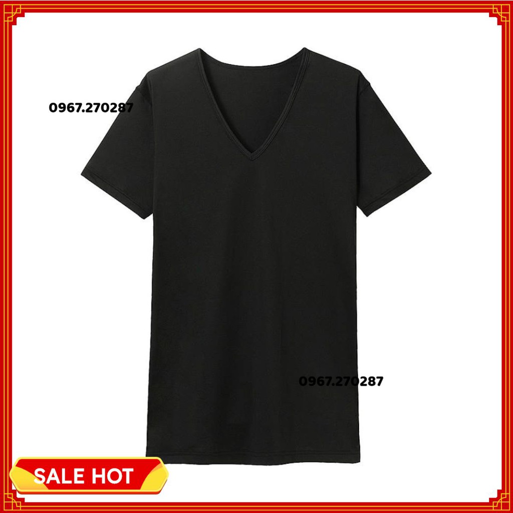Áo làm mát cho Nam Airism Japan cổ tim - Còn size S và XL