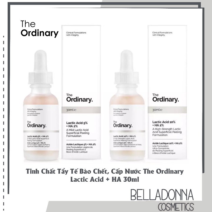 Serum Sáng da giảm thâm Lactic Acid 5% / 10% + HA - The Ordinary 30ml