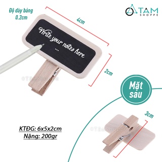 [GỖ VÁN ÉP]Kẹp note bảng đen viết phấn gỗ mini BDMN-04