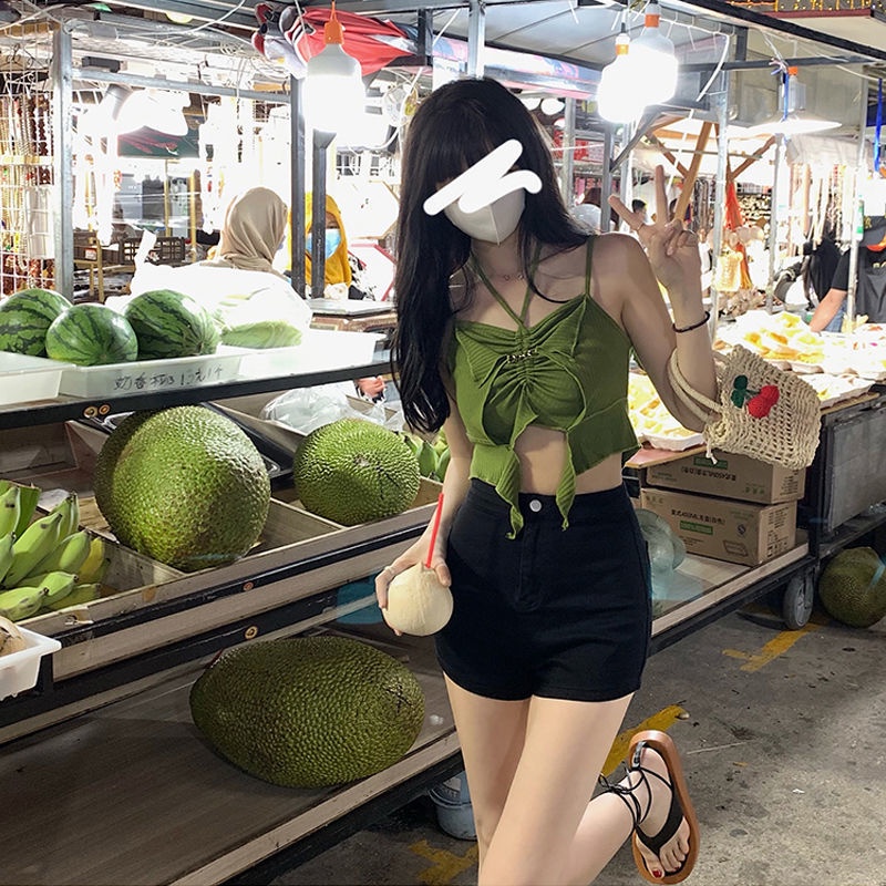 Jiashucheng Áo Hai Dây Mùa Hè Thiết Kế Thoải Mái Sang Trọng Cho Nữ Mặc Bên Trong Máy Cẩn Thận