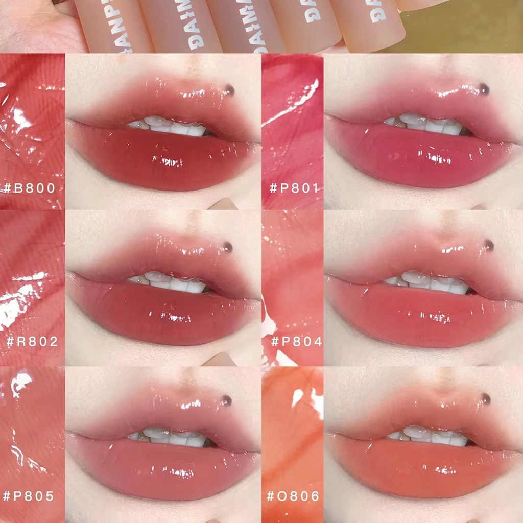Son Bóng Dạng Thạch Tràm Trà Daimanpu Dưỡng Ẩm Giảm Đường Viền Môi Lâu Trôi Mềm Mịn Như Nước