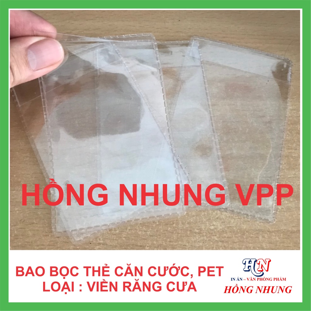 SÉT 5 CÁI: BỌC THẺ CĂN CƯỚC, BẰNG LÁI XE, THẺ PET - LOẠI CÓ NẮP, TRONG SUỐT