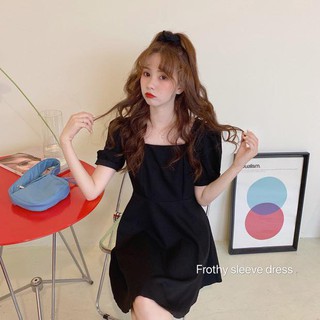 Hanvi Dress - Đầm basic cổ vuông 3 màu