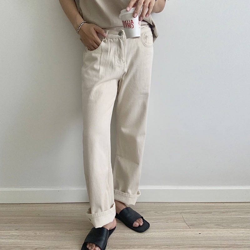 Quần jean nam trơn ống rộng phong cách Hàn Quốc MORI JEAN | BigBuy360 - bigbuy360.vn