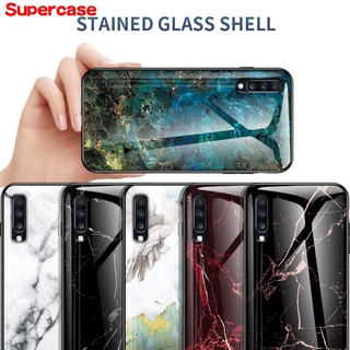 Ốp lưng nhựa cứng Kính Họa Tiết Vân Đá Cẩm Thạch Thời Trang Cho Samsung Galaxy A71 A51 A21 A01 A90 5g A80 A90 A70 A70S