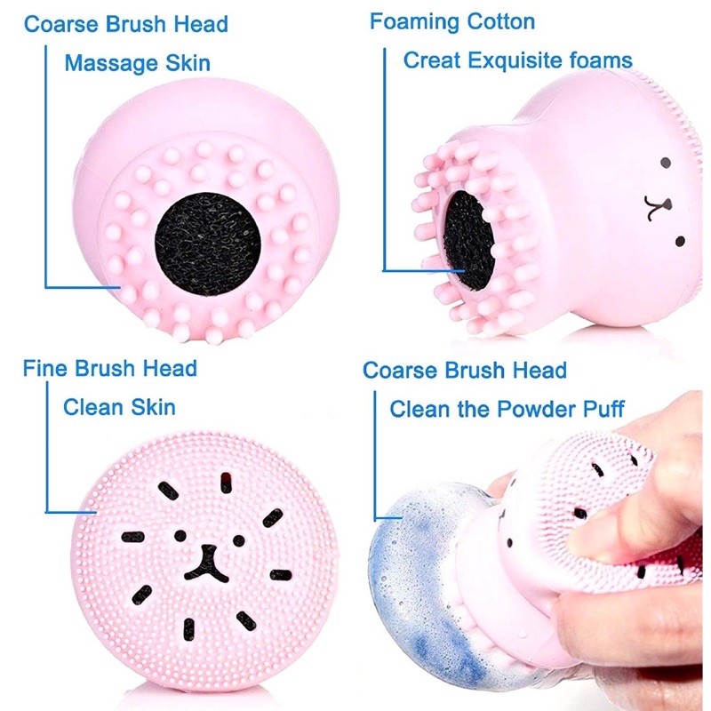 [Hàng mới về] Cọ Rửa Mặt Bằng Silicon Làm Sạch Lỗ Chân Lông Chất Lượng Cao