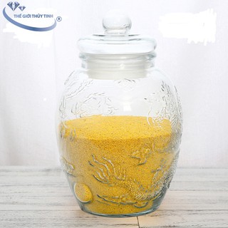 Bình Ngâm Rượu Thủy Tinh Long Phụng 8 Lít