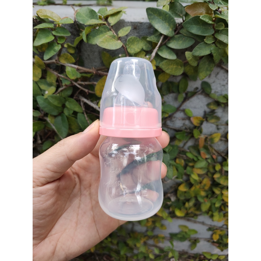 Bình sữa mini 60ml cổ hẹp cho bé sơ sinh nhựa PP không PBA - Yanling tương thích máy hút sữa Medela