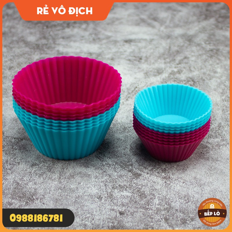 Dụng cụ làm bánh - Khuôn Cupcake Muffin Silicon Làm Bánh Cupcake