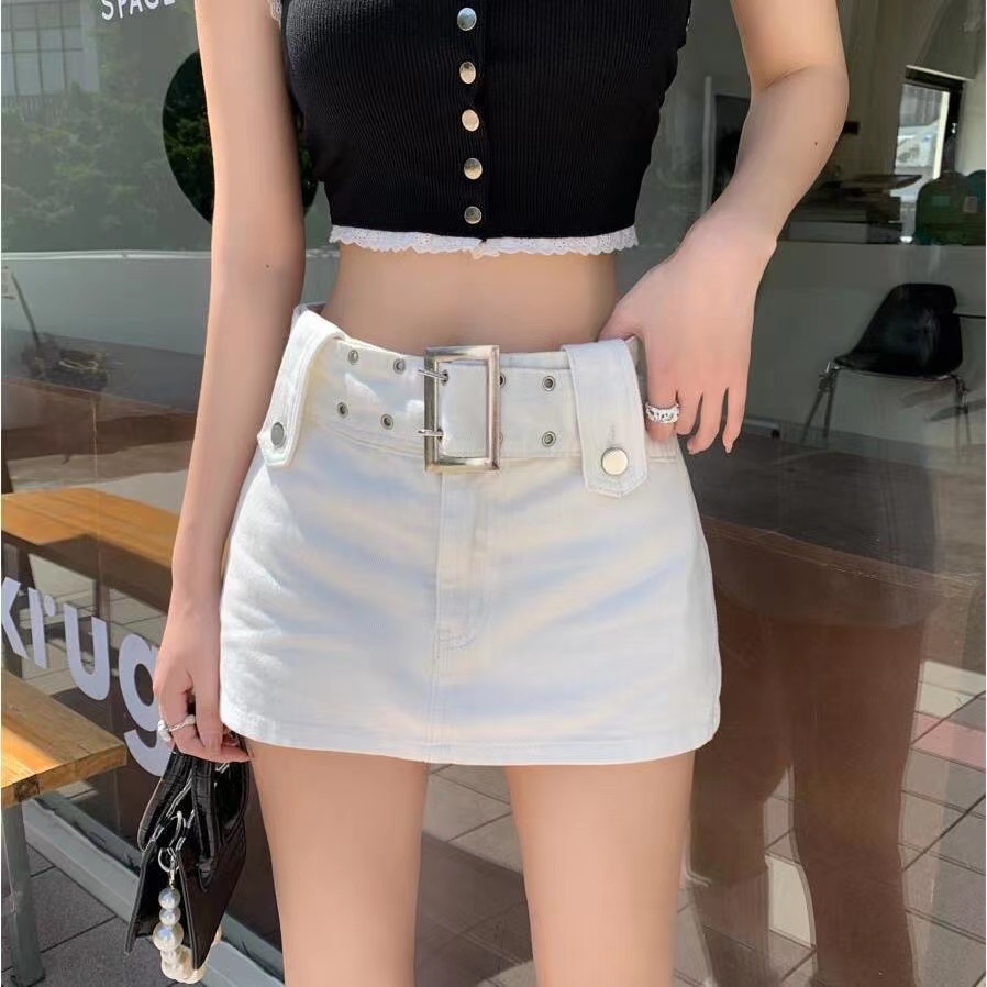 🌈Chân Váy Jeans Bigsize Ngắn Lưng Cao Dáng Chữ A Size S-4XL Cho Nữ