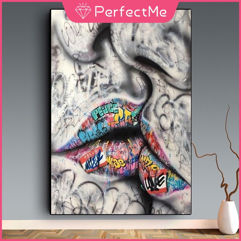 Bộ tranh đính đá 5D họa tiết đường phố Graffiti độc đáo kích thước 30x40cm DIY dùng trang trí nhà cửa