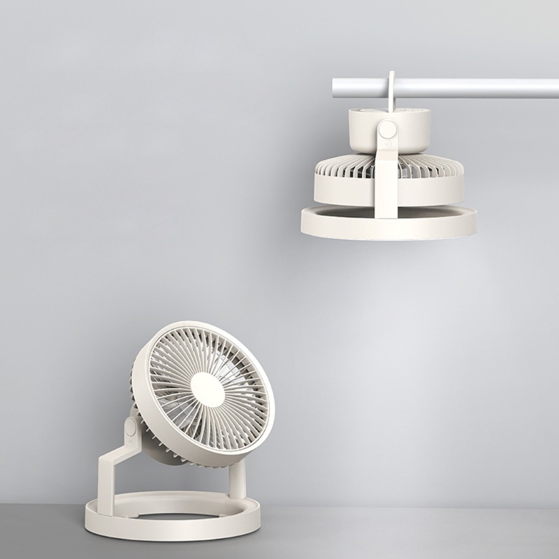 Quạt Cắm Trại 8000mah 3 Tốc Độ Kèm Đèn Led Và Sạc Usb Tiện Dụng