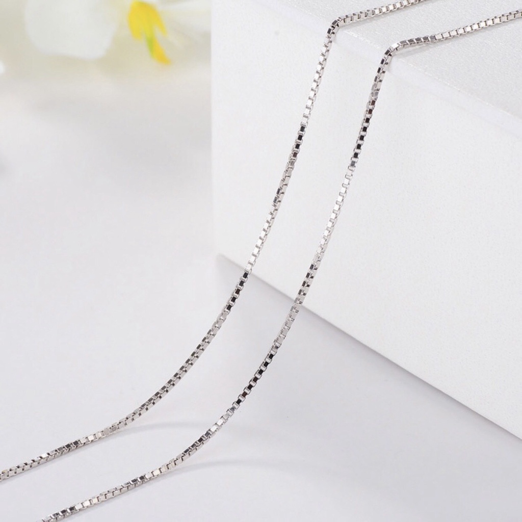 Dây chuyền bạc trơn nam nữ , vòng cổ đôi unisex cá tính phụ kiện bạc 925 Minzu