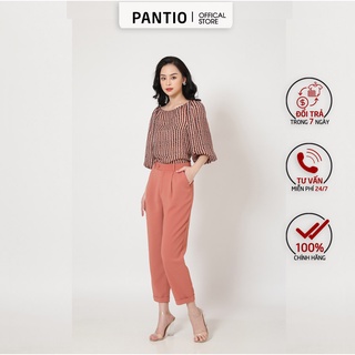Fas71941 - áo sơ mi công sở vải voan mỏng nhẹ kẻ sọc thời trang phong cách - pantio