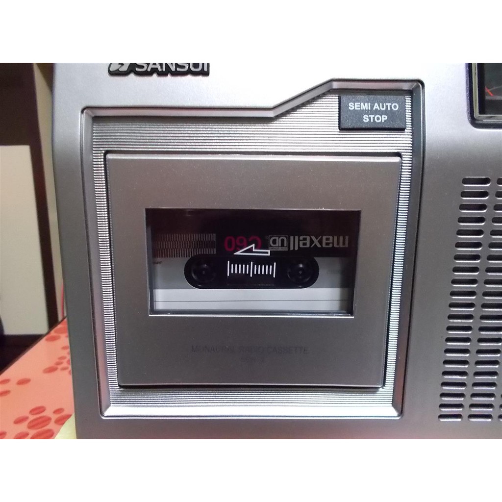 Đài Radio Cassette SANSUI S SCR-3 Màu Bạc Sang Trọng Hiện Đại