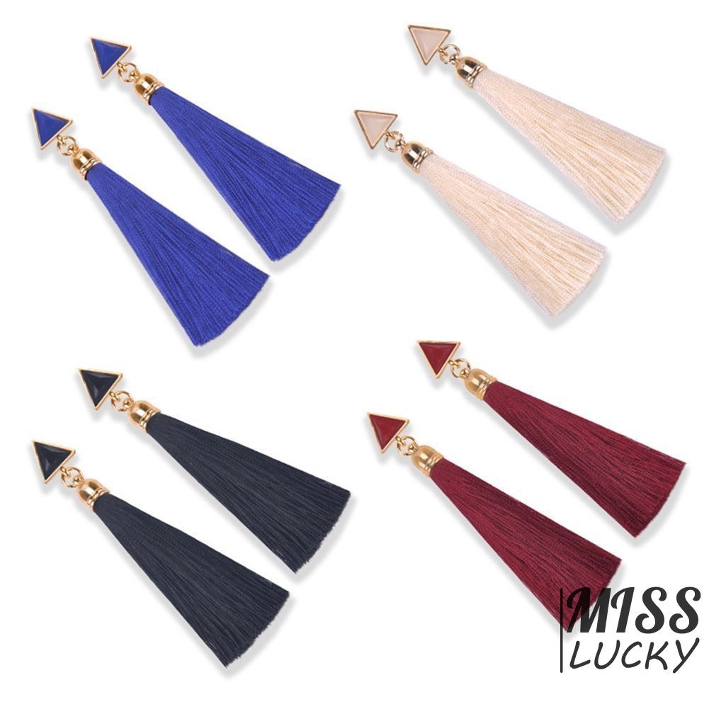 Khuyên tai tua rua phong cách cổ điển thanh lịch dành cho nữ