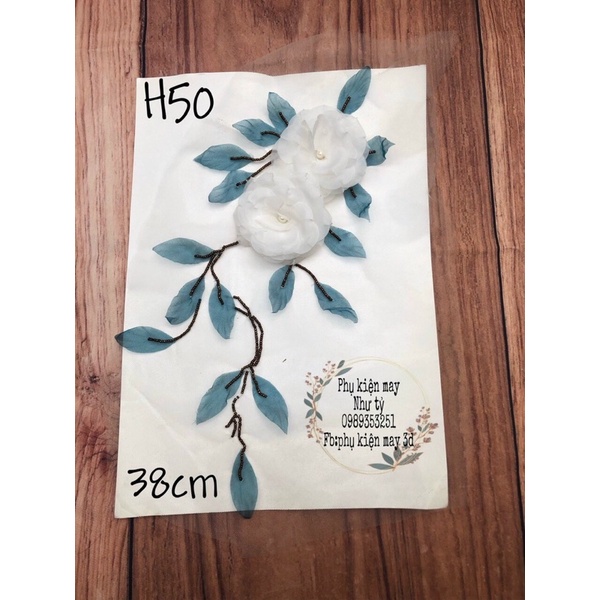 Nhánh hoa ruy băng 2 hoa xinh xinh