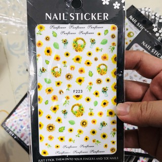 Decal hoa,  bướm 3d trang trí móng