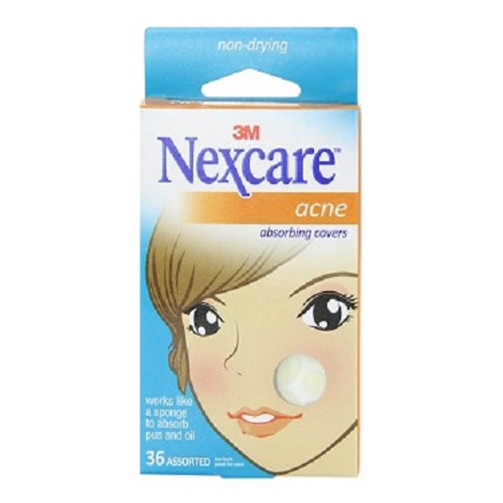 36 Miếng Dán Mụn 3M Nexcare Acne AC-036, siêu mỏng, siêu thấm hút, mờ thâm