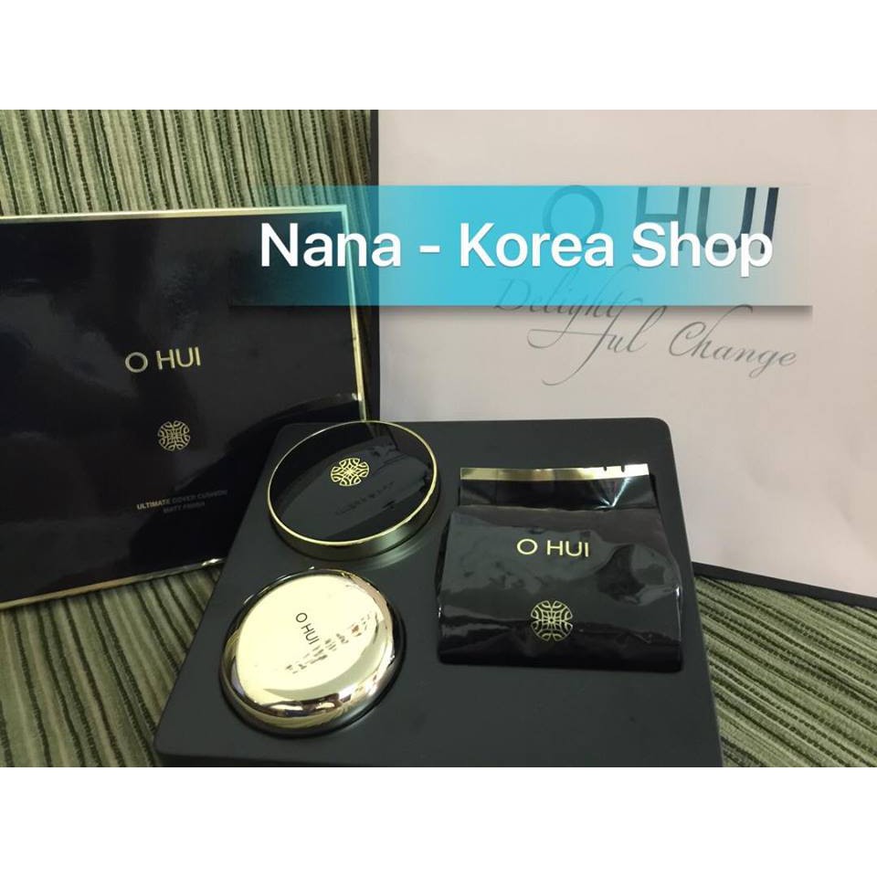 Sét phấn nước OHUI ULTIMATE COVER CUSHION MATT FINISH SP 50+/PA+++ và má hồng OHUI Cushion Blush