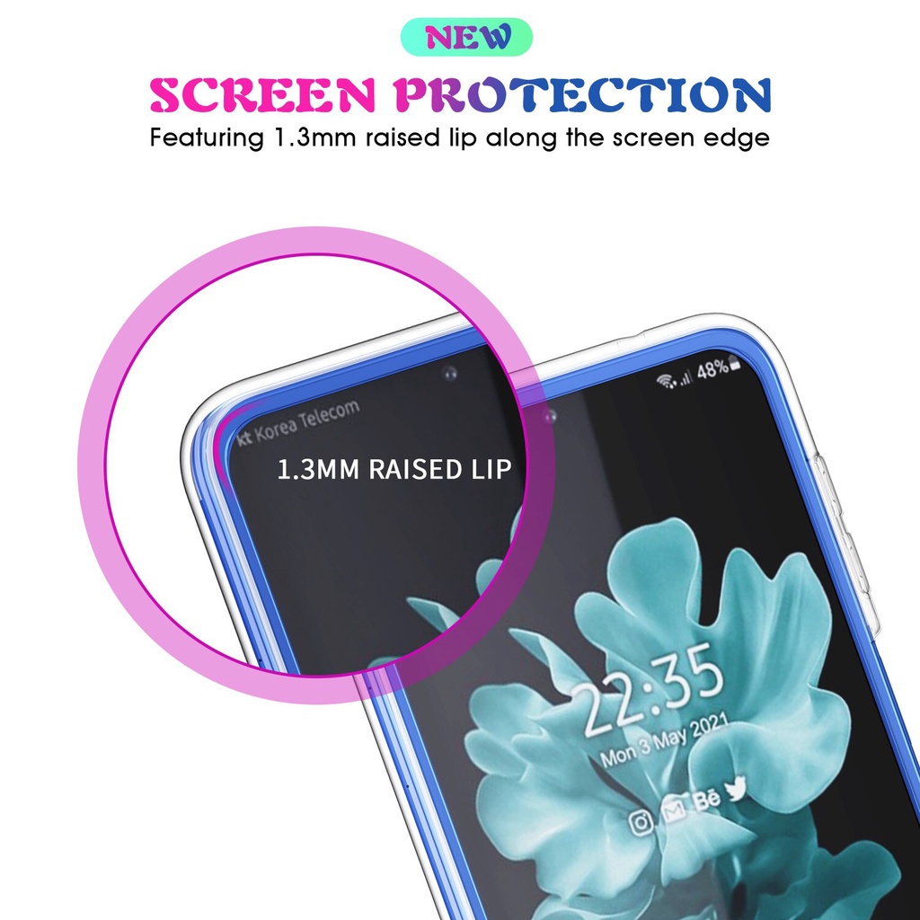 Ốp Điện Thoại TPU + PC Mềm Trong Suốt Chống Sốc 1.5mm Dành Cho Samsung Galaxy Z Flip 3 | BigBuy360 - bigbuy360.vn