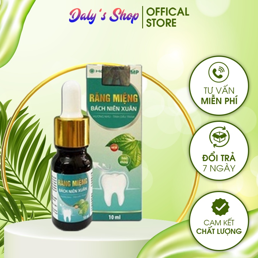Răng Miệng Bách Niên Xuân Giúp Giảm Hôi Miệng, Sạch Lưỡi, Hết Sâu Răng 10ml DT025