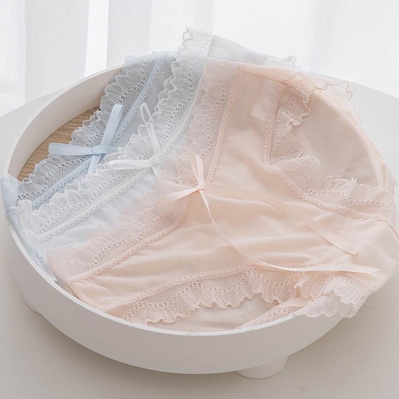 Quần Lót Nữ Softie ❤️Quần Lót Ren Lưới Sexy Phối Họa Nơ Dài Gợi Cảm Quyến Rũ 1018