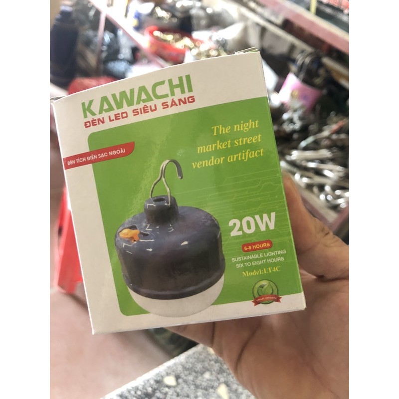 Kawachi đèn led siêu sáng 20w đèn tích điện
