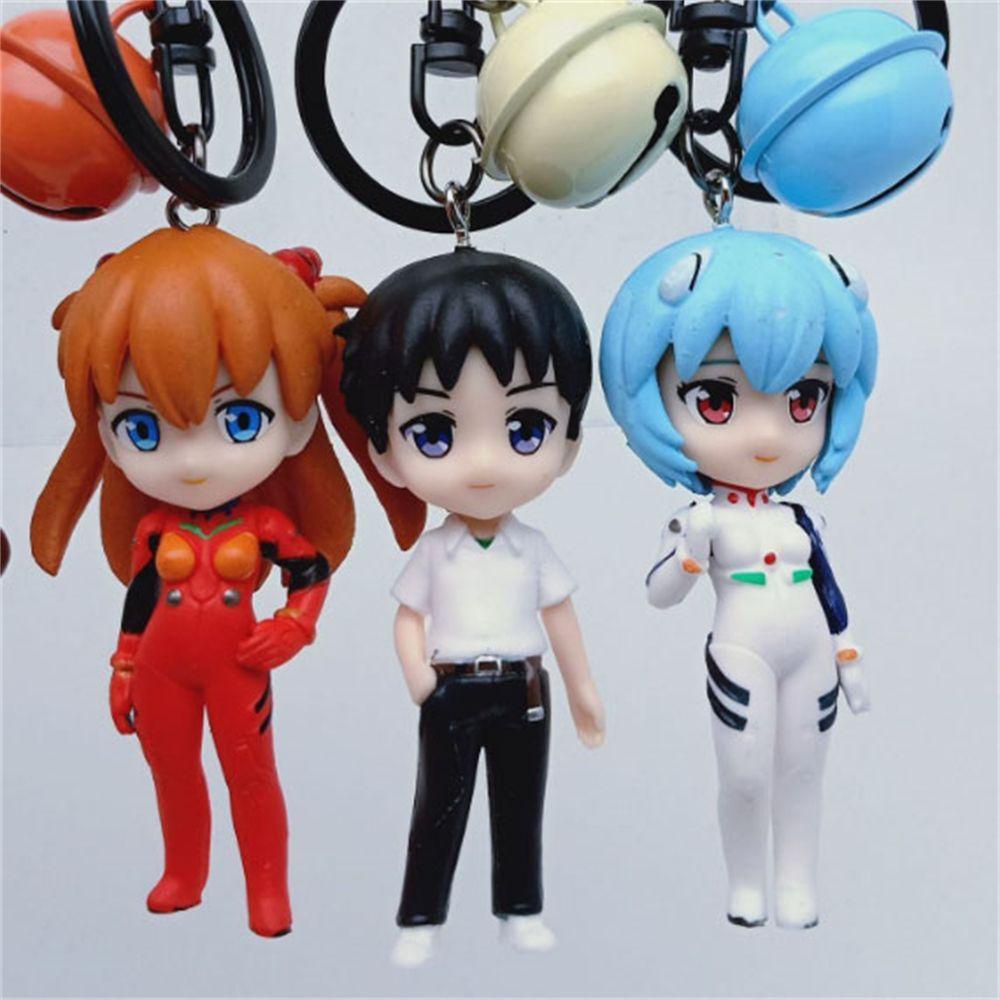 Set 5 Móc Khóa Mô Hình Búp Bê Ayanami Rei Ayanami Dễ Thương Giá Đỡ