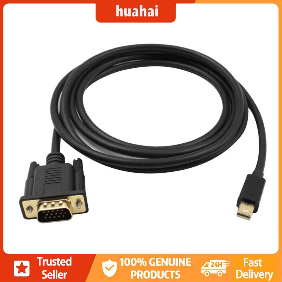 1.8m Mini DisplayPort to VGA Cáp chuyển đổi 1080P DP sang VGA Cáp cho MacBook