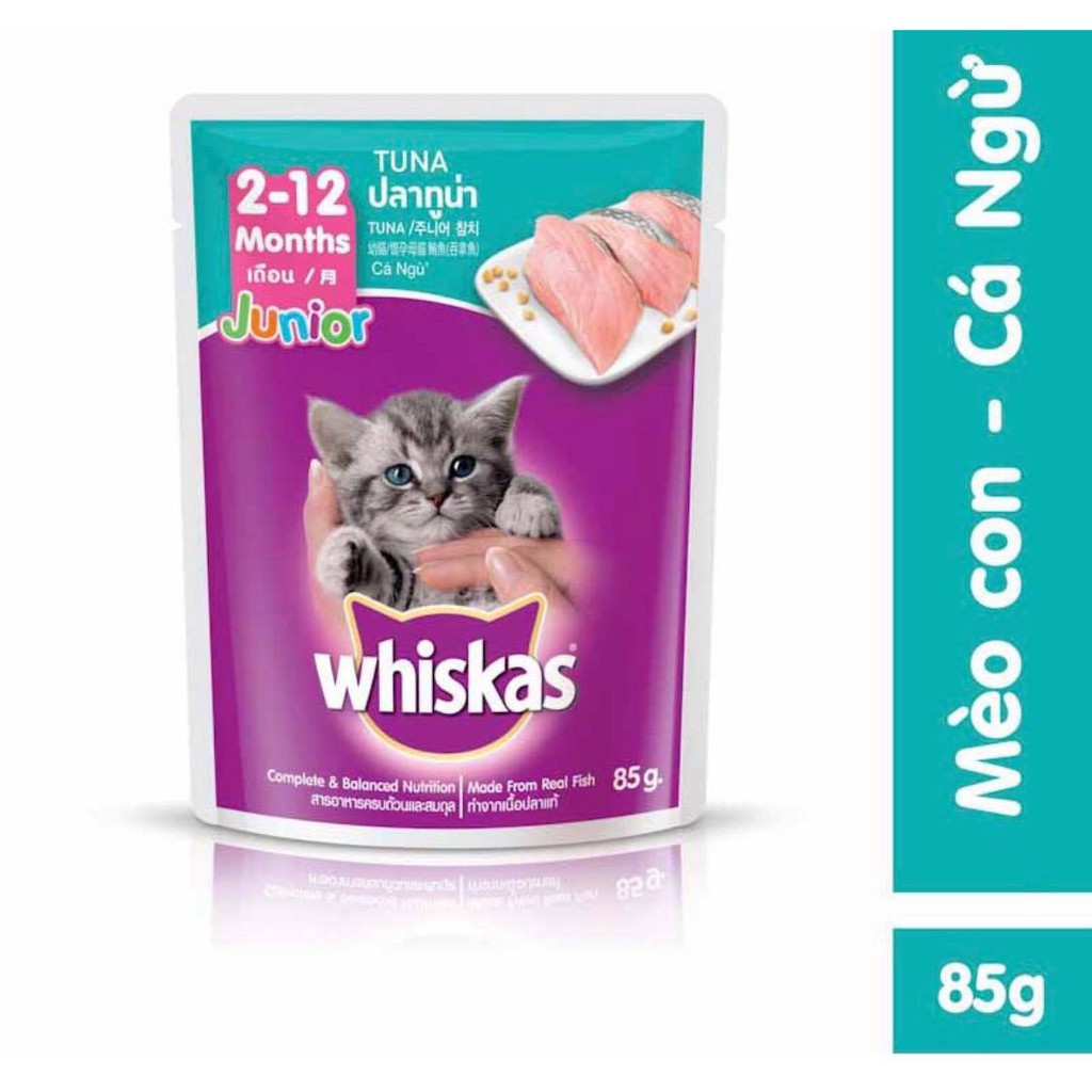 Thức ăn cho mèo Pate Whiskas gói 85g - Thức ăn cho mèo giá sỉ