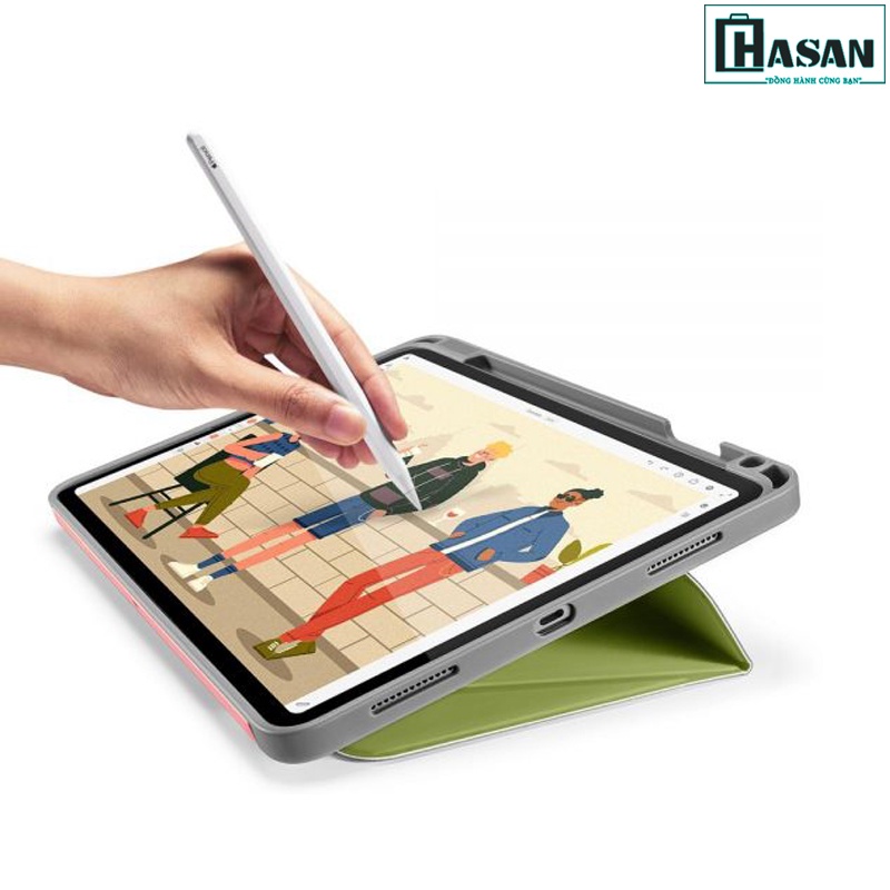 Bao da iPad 10.9 inch (iPad AIR 4) chính hãng TOMTOC (USA) từ tính đa góc SMART-TRI-B02-005 hỗ trợ sạc không dây APPLEP