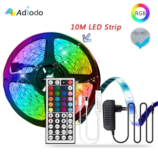 Adiodo 5M/roll 10M/roll RGB Led Strip Light SMD 5050 2835 DC12V EU Adapetr Smart Wireless Remote Control Waterproof Led Tape Flexible Lighting Ribbon