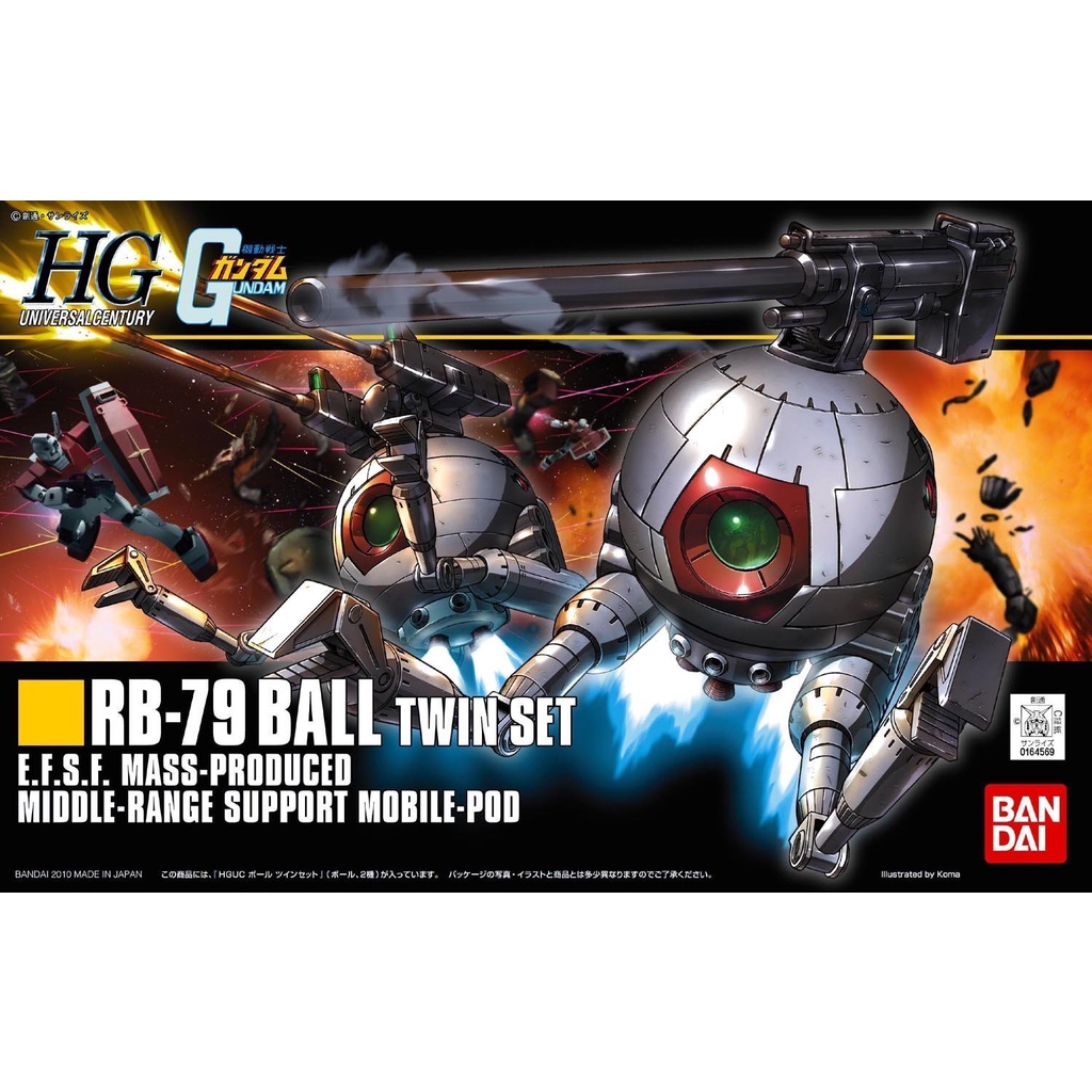 Mô Hình Gundam HG BALL TWIN SET RB-79 Bandai 1/144 HGUC UC Đồ Chơi Lắp Ráp Anime Nhật