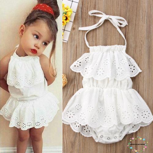 ღWSVღNew Kids Baby Girl Clothes Lace Floral Romper Jumpsuit Sunsuit Outfits