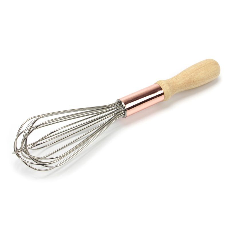 be❀  10/12inch Stainless Steel Egg Beater Hand Mixer Butter Blender Whisk Wooden Handle Kitchen Gadgets