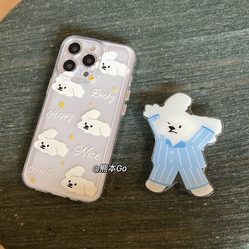 Giá Đỡ Điện Thoại Bằng Acrylic Hình Gấu Hoạt Hình Dễ Thương